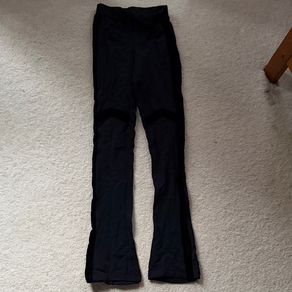 Black Flared Figure Skating Leggings